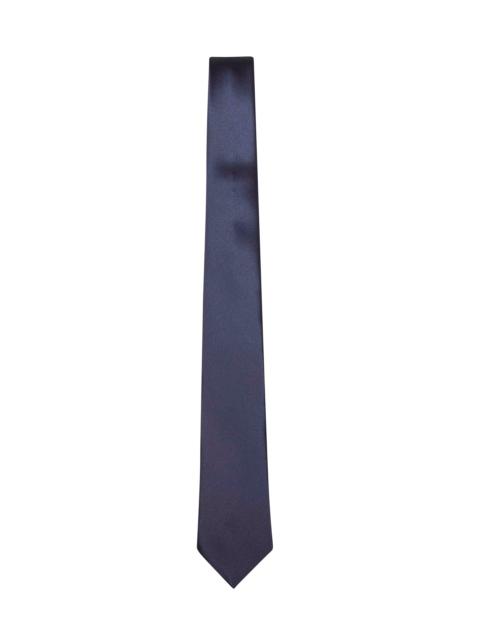 SAINT LAURENT Saint Laurent Men Navy Blue Silk Satin Tie