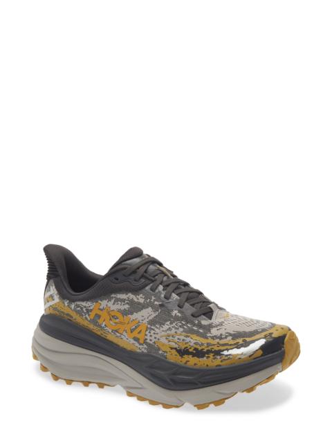 HOKA HOKA Stinson ATR 7 Trail Running Shoe in Black /Cement at Nordstrom