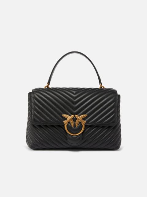 PINKO LARGE HANDBAG LADY LOVE BAG PUFF CHEVRON