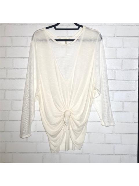 Other Designers LF - Emma & Sam Mesh V-Neck + Sleeve Top