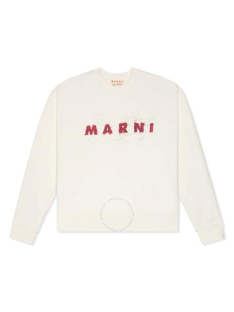 Marni Marni Wrinkled Marni Logo Sweatshirt