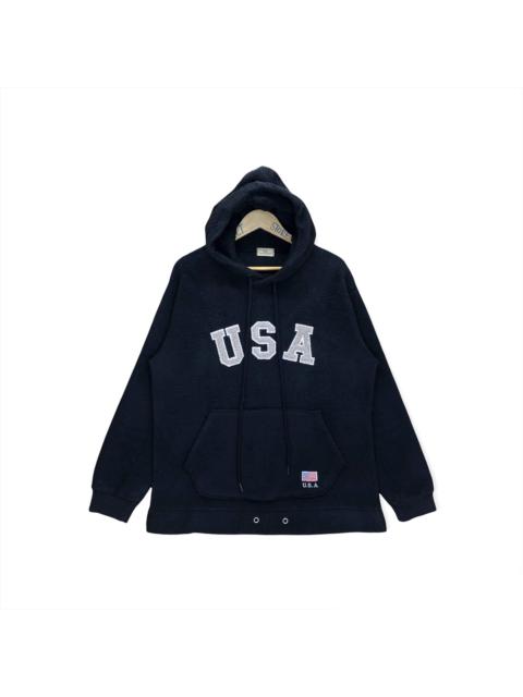 Other Designers Vintage - Vintage USA Spellout Hoodie Fleece