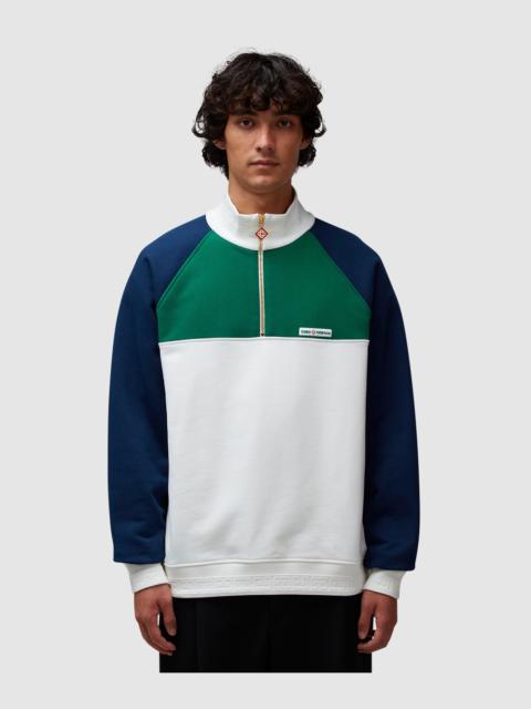 ¼ zip colourblock sweatshirt