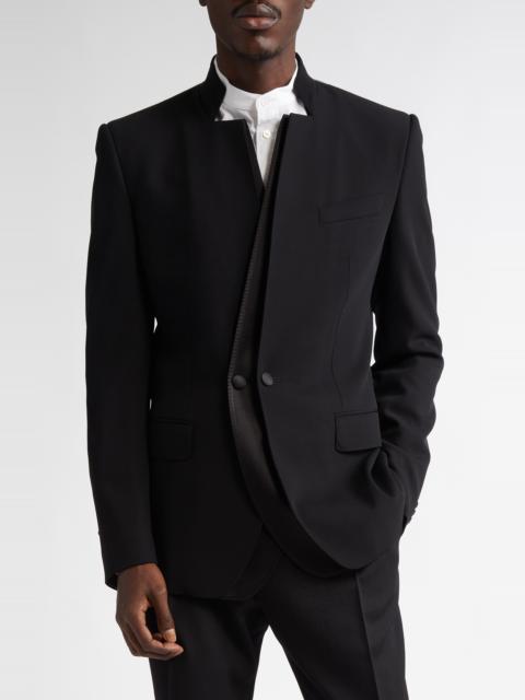 Dolce & Gabbana Dolce&Gabbana Double Breasted Wool & Silk Blend Gabardine Jacket in N0000 Nero at Nordstrom