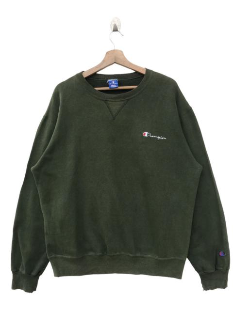 Other Designers Vintage Champion Small Logo Sweatshirt Green Colour