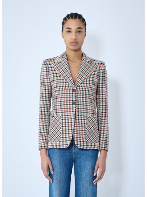 Chloé Chloé Women Tailored Check Wool Blazer