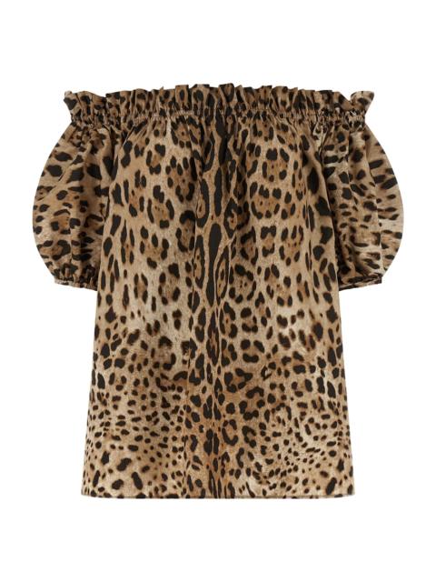 Dolce & Gabbana Animal Print Cotton Top