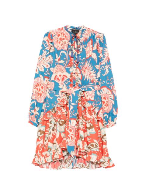 Etro Etro Floral Ruffled Mini Dress