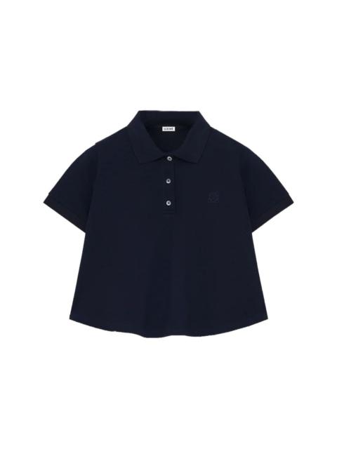 Cotton trapeze polo shirt