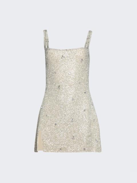 CLIO PEPPIATT Pamela Mini Dress Platinum