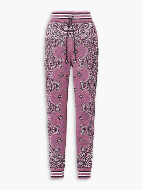 AMIRI Embroidered space-dyed cotton-jacquard track pants