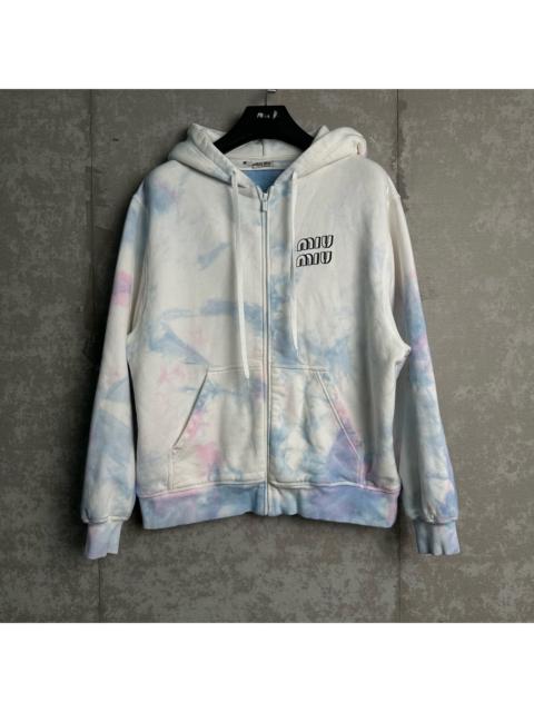 Miu Miu Miu Miu Tie-Dye Zip-Up Hoodie