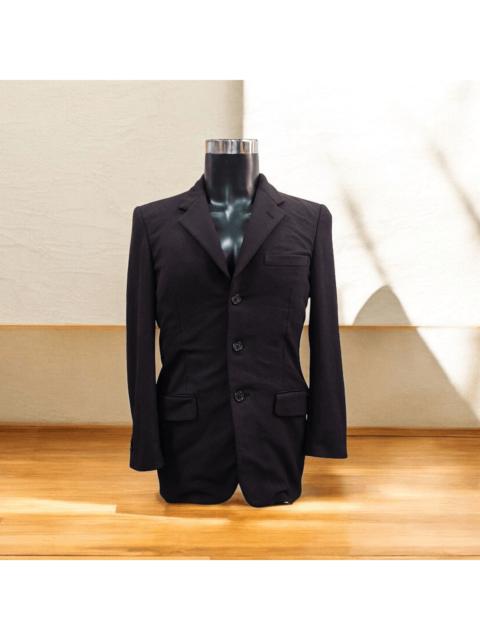 Prada Prada Nylon Wool Blend Single Breasted Blazer Jacket