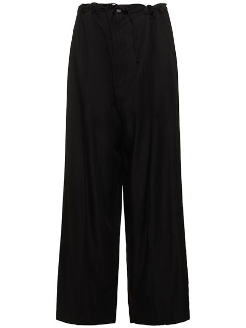 Fluid poplin tailored pants