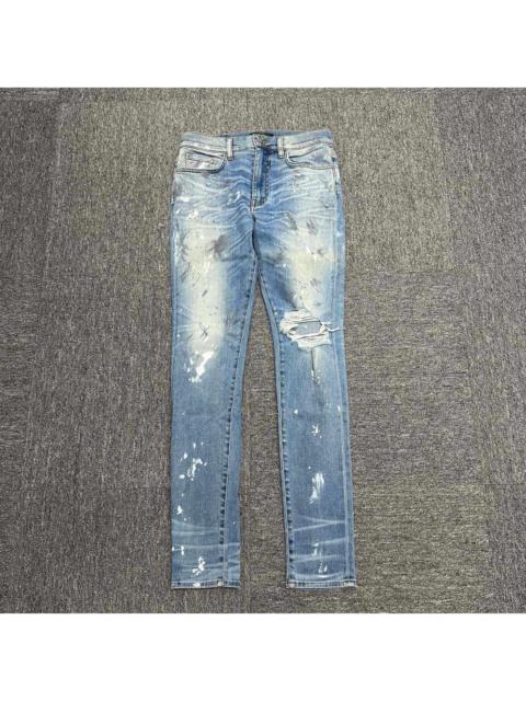 AMIRI Amiri Single Knee Distressed Splatter Denim Jeans