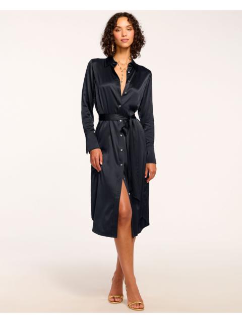 RAMY BROOK Victoria Silk Button Down Midi Dress