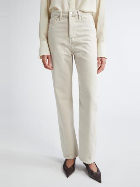 TOTEME TOTEME Twisted Seam Denim Straight Leg Jeans in Smoke at Nordstrom