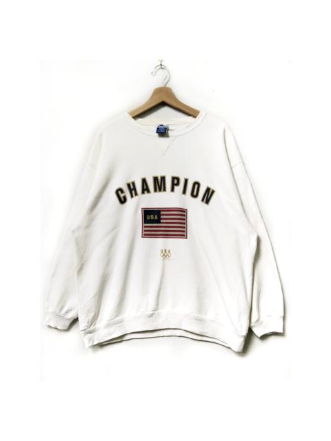 Other Designers Champion × USA Olympics × Vintage - Vintage Champion Olympics USA Full Print Sweatshirt