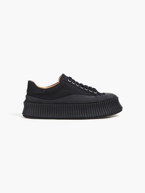 Jil Sander Twill platform sneakers