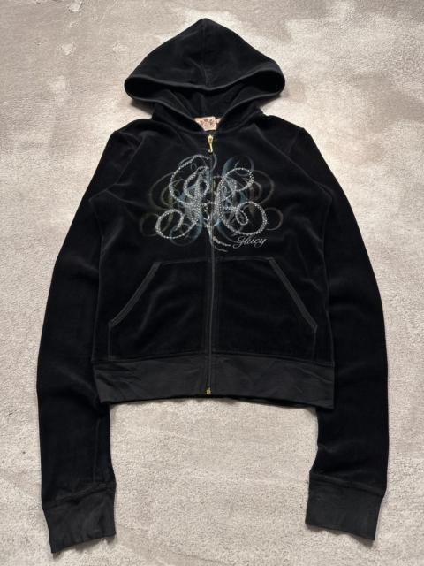 Other Designers Vintage Y2K Juicy Couture Grunge Avant Gard Print Zip Hoodie