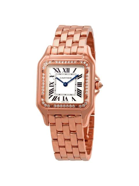 Cartier Panthere de Cartier Silver Dial 18kt Rose Gold Ladies Watch WJPN0009