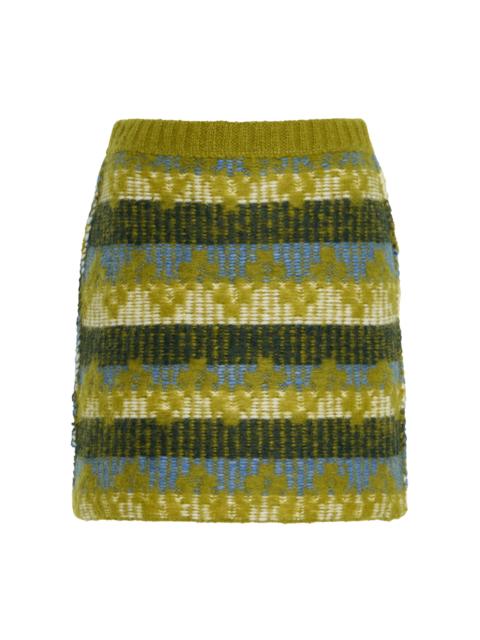 ESCVDO Salkantay Alpaca-Wool Mini Skirt green