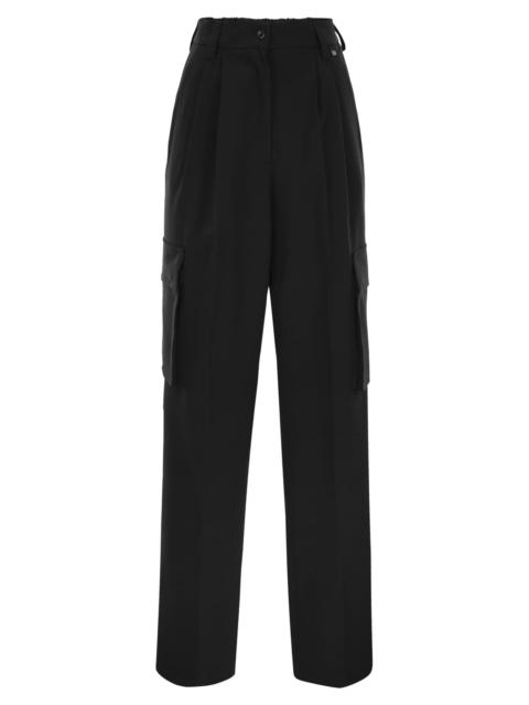 Herno Women Soft Wool Cargo Pants