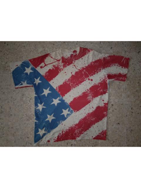 Other Designers Vintage - VTG 80s 90s Made In USA American Flag Fullprint AOP