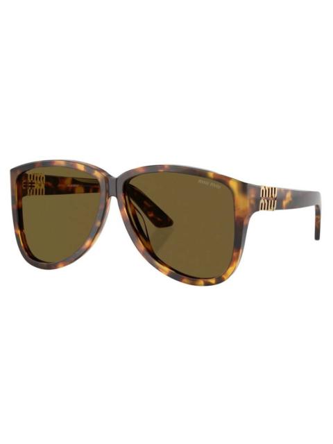 Miu Miu Miu Miu Brown Irregular Ladies Sunglasses MU A08SF 14L09Z 61