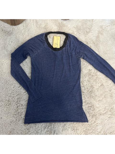 Other Designers Vintage Havana Long Sleeve Burnout Tee with Cut-Out Detail