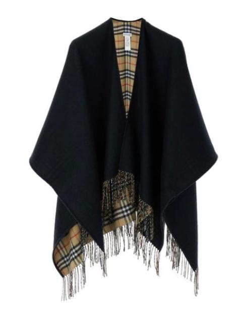 Burberry Check wool reversible cape