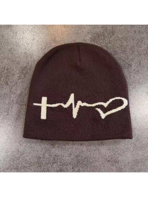Other Designers Japanese Brand - Faith Heartbeat Beanie - Y2K Aesthetic Knit Hat