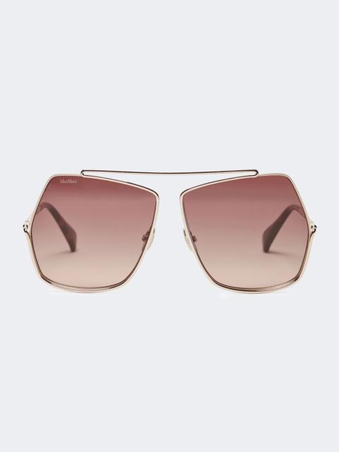 Max Mara Oversized square sunglasses - BROWN PEACH