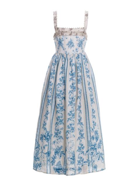 Agua by Agua Bendita Barbara Bougainvillea Midi Dress