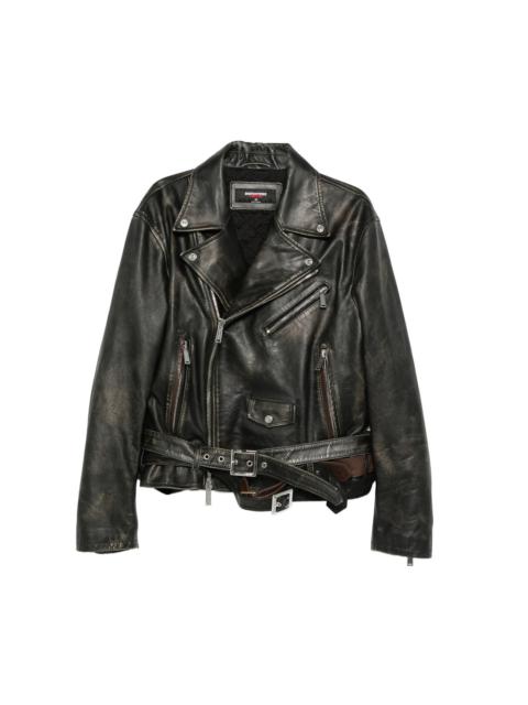 Dsquared2 Black Jackets - Leather Jackets Men