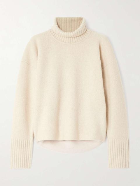 Sandra cashmere-blend turtleneck sweater Ecru