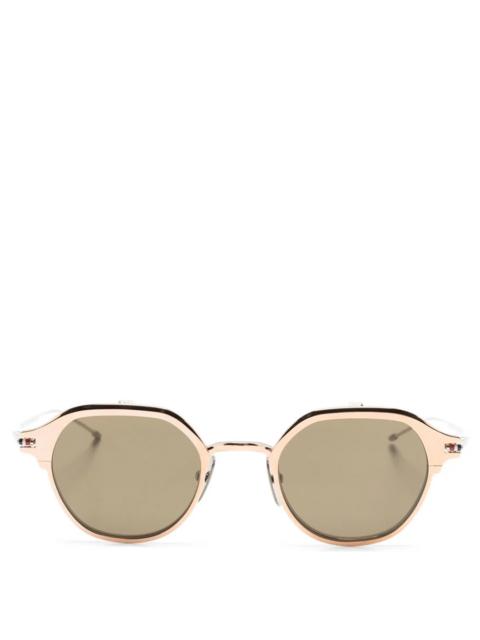 Thom Browne Titanium Round Clip On Sunglasses