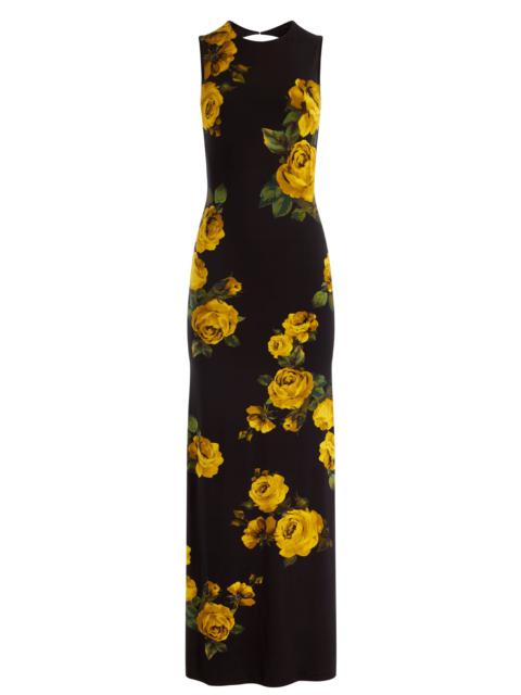 Alice + Olivia DELORA OPEN BACK MAXI DRESS