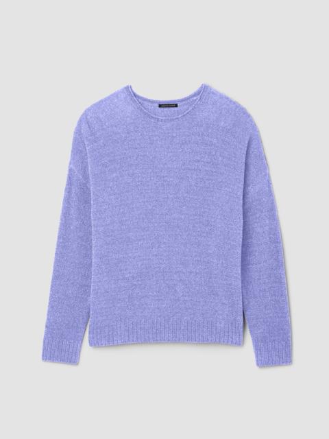 EILEEN FISHER Chenille Blend Crew Neck Top