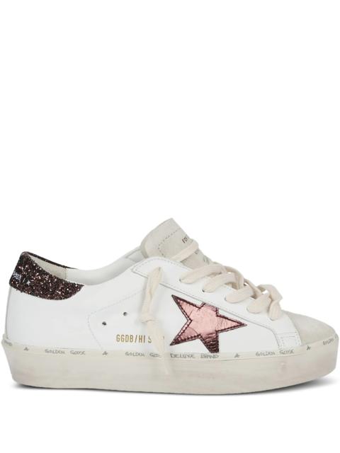 Golden Goose glitter-detail star-patch sneakers