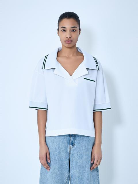 LACOSTE Wide-Collar Cotton Shirt
