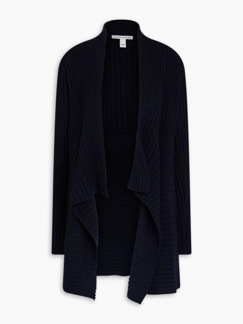 Other Designers Asymmetric ribbed-knit cardigan