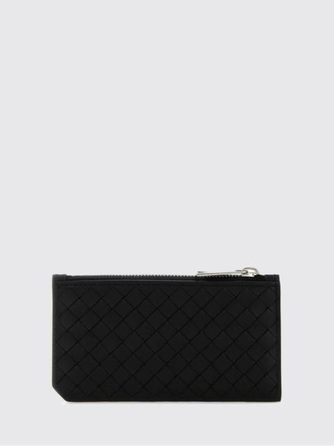 Bottega Veneta Bottega Veneta Men Bottega Veneta Intrecciato Leather Flat Card Holder With Zip Pocket