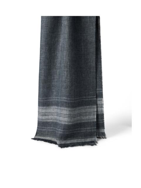 Brunello Cucinelli Brunello Cucinelli Linen scarf in Anthracite at Nordstrom