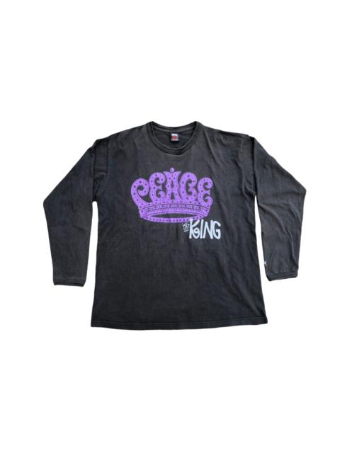 Stüssy Vintage Y2K Stussy Peace Is King Long Sleeve Tee Sunfaded