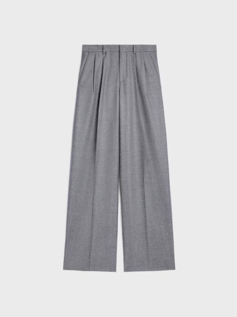 CELINE pleated trousers IN CASHMERE FLANNEL