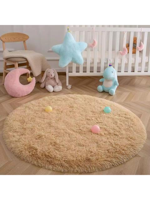 Handmade - Round Thick Carpet Fluffy Soft Rugs