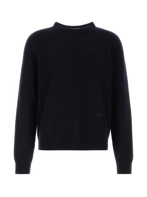 FENDI Fendi Men Navy Blue Cashmere Sweater