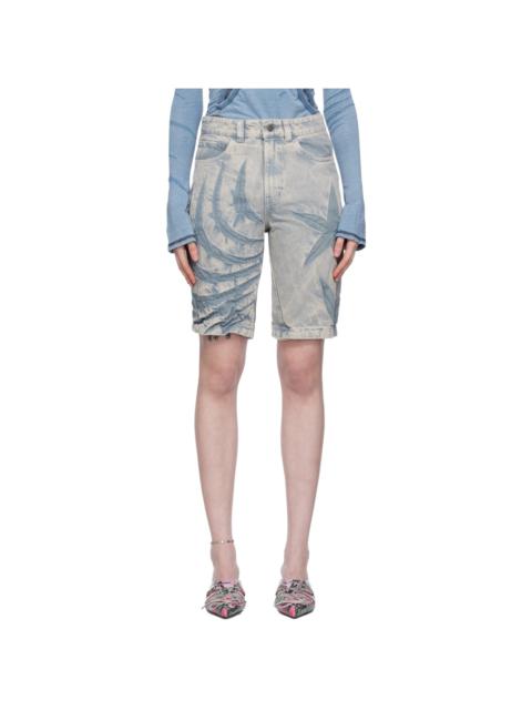 MASHA POPOVA SSENSE Exclusive Blue Denim Shorts