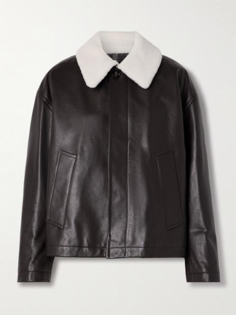 Bottega Veneta Shearling-trimmed Leather Jacket